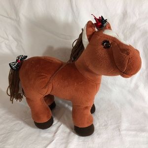 2005 Appalachian Brown Horse Plush Stuffed Animal Toy Yarn Hair 15 x 12.5